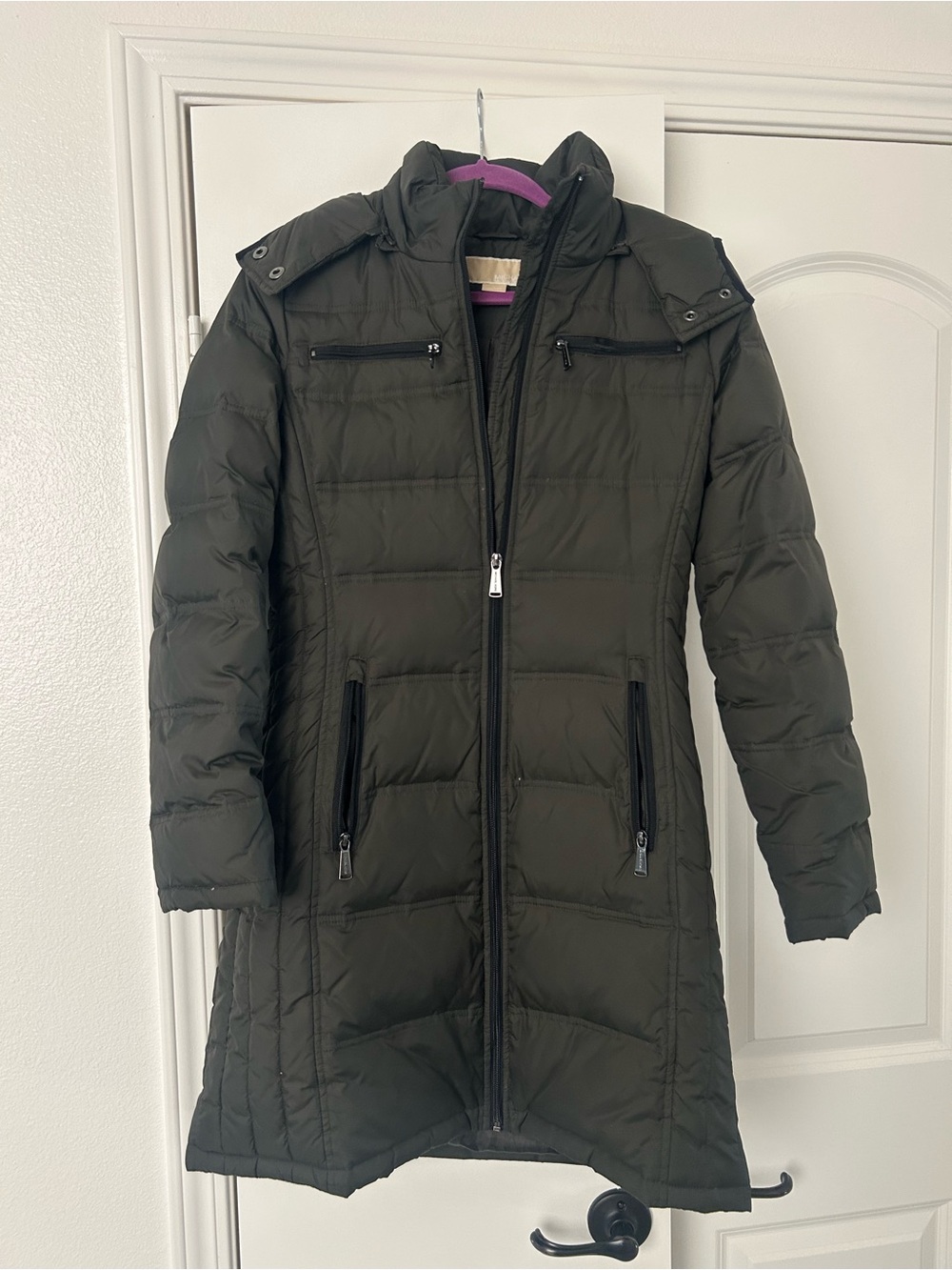 MICHAEL Michael Kors Long Hooded Puffer Coat